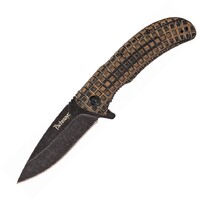 Pachmayr Grappler Linerlock Knife Pocket Folding Knives - Green 3.4 Inches Black Stonewash #p-04292