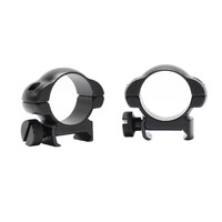 Pecar Optics Low Blued Steel Scope Rings - 1 Inch Weaver Rail With Nut #pr-1l-wsn