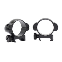 Pecar Optics Low Steel Scope Rings - 30mm Weaver Rail #pr-30l-wsn