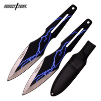 Perfect Point Blue Lightning Throwing Knives - 2Pcs #k-Pp-108-2T