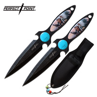 Perfect Point Native American Design Throwing Hunting Knives - 190Mm Overall #pp-128-2Sw