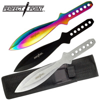 Perfect Point Double Blazed Throwing Knife Taster - 9 Inches Set Of 3 #tk-114-3