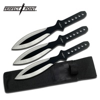 Perfect Point Full Tang Tactical Throwing Knives - Set Of 3 #pp-114-3sb