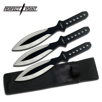 Perfect Point Full Tang Tactical Throwing Knives - Set Of 3 #pp-114-3Sb
