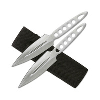 Perfect Point Stainless Steel Throwing Knife Set - 2pcs #k-ks-6807-02