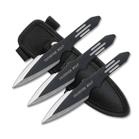 Perfect Point 140mm Stainless Steel Thunder Bolt Throwing Knives - 3pc #k-rc-595-3