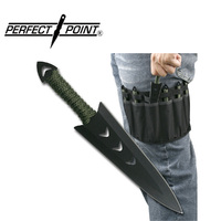 Perfect Point Stainless Steel Cord Wrapped Throwing Knives - 6pc #k-rc-040-6
