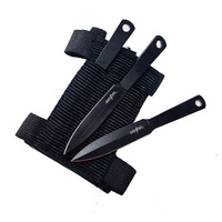 Perfect Point 120mm Short Range Throwing Knives 3pc - Stainless Steel #k-yk-185n