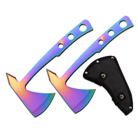 Perfect Point Rainbow Throwing Axes 2pk - 4mm Blade #k-pp-107rb-2