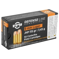 Ppu Defense Line 9mm Luger 115gr Jhp Ammunition – 50 Rounds