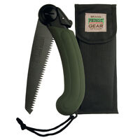 Primos Compact Folding Saw Offset Teeth Push-button Lock - Over Molded W A Sure Grip Rubber Coating #pr6018