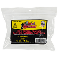 Proshot 3 Inches Square Fits 12-16 Gauge Shotgun Patches - 50 Packs #104