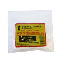 Pro-shot 22-270 Cal Round Cleaning Patches 100 Pack Model 101