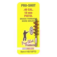 Pro-shot 40/10pto Tornado Bore Brush For .40 Cal 10mm With Brass Core
