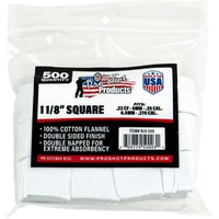 Pro-shot 11/8-500 Square Cotton Cleaning Patches For .22-.270 Cal 500 Pack