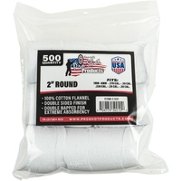 Pro-shot 2-500 Round Cotton Flannel Patches For .270 To .38 Caliber 500 Pack
