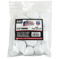 Pro-shot 11/2-600 Cotton Cleaning Patches For 6mm To .30 Cal Rifles 600 Pack
