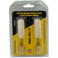 Pro-Shot 20sc 20 Gauge Snap Caps Brass Wool Mop 2 Pack