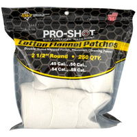 Pro-Shot 21/2-250 Cleaning Patches 250 Pack .45 To .58 Cal