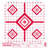 Pro-Shot Si-10pk Precision Sight-In Target 16x16 10-Pack