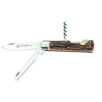 Puma Jagdtaschenmesser 3 Pcs Folding Blade Hunting Pocket Knife - Staghorn Scales #21 0943