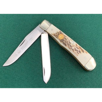Puma Large Trapper Lockback Hunting Folding Knife - Stag Handle #41 0632