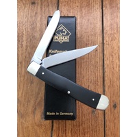 Puma Trapper Lockback Hunting Folding Knife - Black Buffalo Handle & Box #44 0632