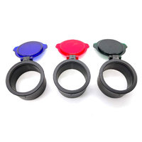 Quake Bushwacker Flip Open Flashlight Scope Cover - Green Red Blue See-thru #04268