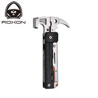 Roxon 17-in-1 Ultimate Hammer Multi-tool - Cutters Hammer Ruler Screwdriver Opener Saw Knife Nail Puller #R-h1