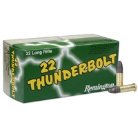 Remington 22 Thunderbolt 22 Lr Lead Round Nose Bullet - 40 Grain 1255fps 50pk #tb-22a