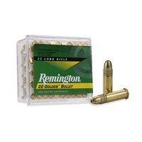 Remington 22 Golden Bullet 22 Lr Brass Plated Hollow Point Bullet - 36 Grain 1280fps 100pk #1600
