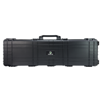 Ridgetek Rl10191 Rolling Double Rifle Hard Case 53 Inch Black With Padlock