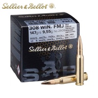 Sellier & Bellot V331592 Ammunition 308 Win 147 Grain Fmj 50 Rounds
