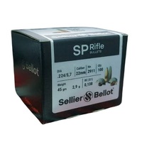 Sellier And Bellot V338072 Reloading Bullets 224 Calibre 45 Grain Sp