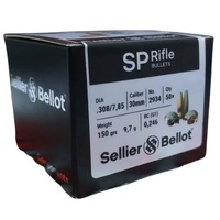 Sellier & Bellot V339582 Projectiles 30 Cal 150gr Soft Point 100 Pack