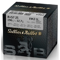 Sellier Bellot 8x57 Js Ammunition V340572 196 Grain Fmj 50 Rounds