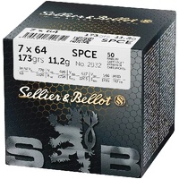 Sellier & Bellot V340652 Ammo 7x64 Brenneke 173 Grain Spce 50 Pack