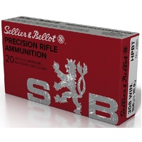 Sellier & Bellot V341312 Ammunition 308 Win 168gr Hpbt Match 20 Rds