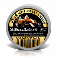 S&B V355417 22 Flobert Ammo 18 Grain Conical 100 Rounds
