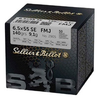 Sellier & Bellot Sbv334992 Rifle Ammo 6.5x55 Se 140gr Fmj