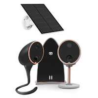 Scenes One Security Camera Outdoor Solar Black Kit - Long Range Night Vision Long Battery Life #Stk-cam-kit4