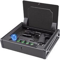 Soulyi Biometric Fingerprint Pistols Safe - With 3 Quick Access Frosted Black #Ssz-01