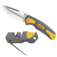 Smith's Sharpeners 4.5inch Overall Pack Pal Linerlock Pocket Knife - Combo #ac51018