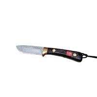 Svord Damascus Drop Point Fixed Blade Knife 3 1/2" - Wood Handle #sv311bb