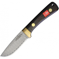 Svord 3.5" Damascus Drop Point Fixed Blade Knife  - Wood Handle #sv311bbd