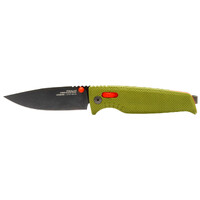 Sog 3.19" Black Tini Drop Point Blade Altair Xr Folding Knife - Field Green Grn Handle #12-79-03-57