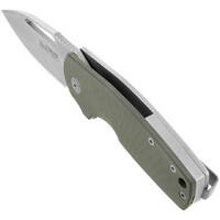Sog 2.62"cryo D2  Clip Point Blade Stout Flk Frame Lock Flipper Knife - Od Green G10 Handle #14-03-01-57