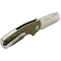 Sog 2.36" D2 Stonewashed Cleaver Blade Stout Flk Frame Lock Flipper Knife - Od Green G10 And Steel Handle #14-03-11-57