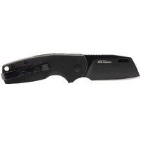 Sog 2.36" D2 Black Cleaver Blade Stout Sj Blackout Slipjoint Folding Knife - Black G10 Steel Handle #16-03-07-57