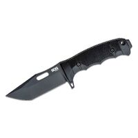 Sog 4.3" S35vn Black Tanto Plain Seal Fx Usa-made Fixed Blade Knife - Grn Handle #17-21-02-57